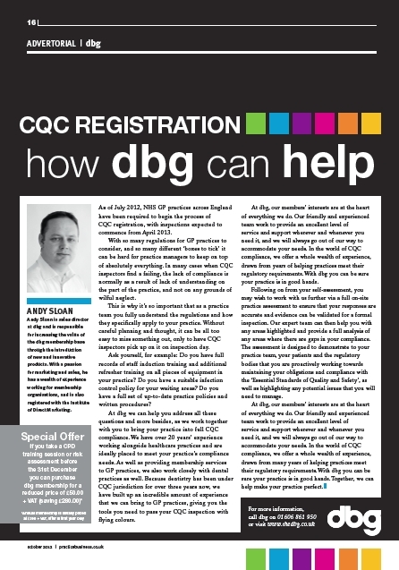 Practice Business, CQC registration