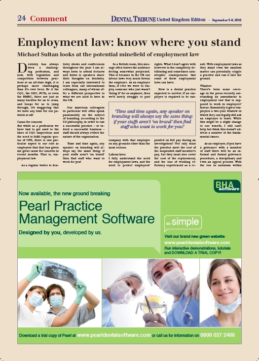 Dental Tribune article (p1/2)