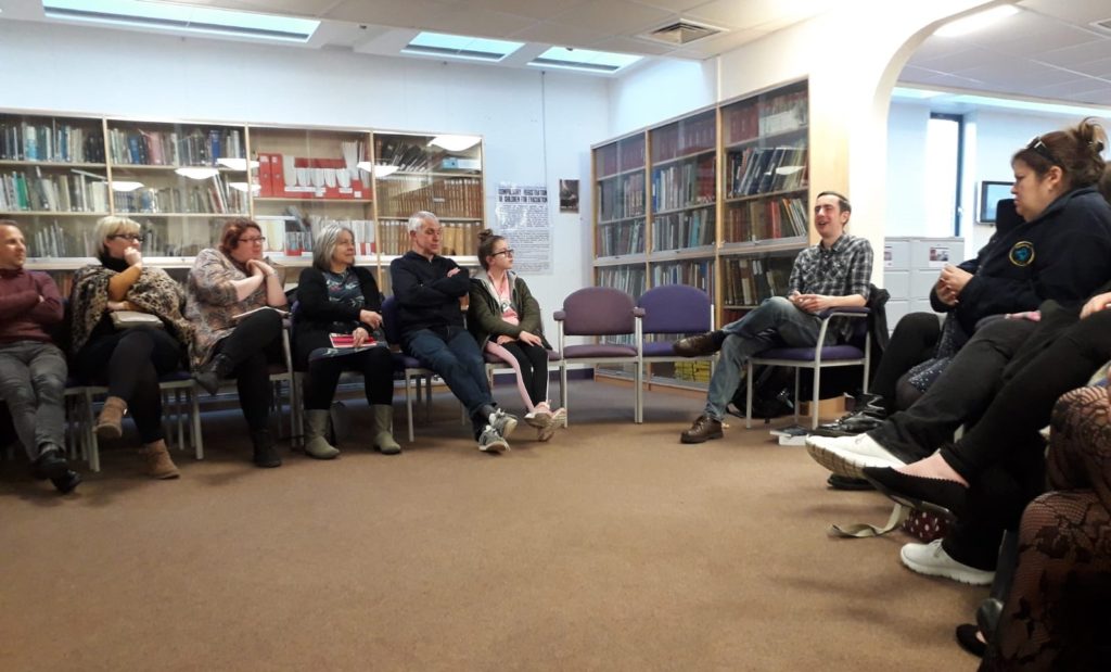 M.J. Ryder author talk at Margate Library, April 2019